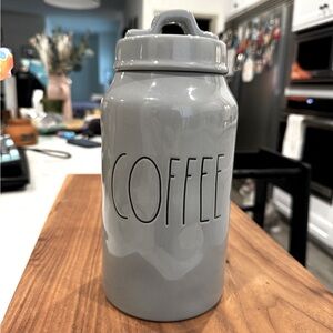 Rae Dunn Gray Coffee Jar